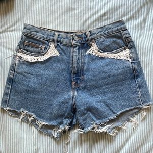 Vintage Calvin Klein cut off Jean shorts - fit like a 25, high rise